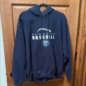 Vanguard University Baseball Navy Hooded Sweatshirt